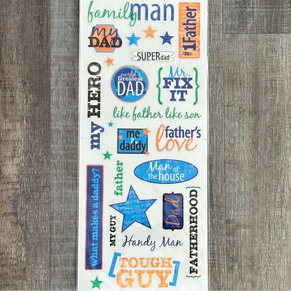 💞 New Family Man Father Scrapbook Stickers - Picture 1 of 2